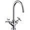 2-Griff-WT-Armatur 210 AXOR MONTREUX DN 15 ohne Zugstange polished red gold