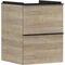 HG Waschtischunterschrank Xelu Q 480x605x475mm Ei natur Griff mattschwarz