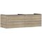 HG Waschtischunterschrank Xelu Q 1560x485x550mm eiche natur Griff chrom