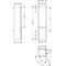 HG Hochschrank Xelu Q 1650x400x350mm diamantengr ma Gri chrom