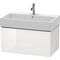 Duravit Waschtischunterbau L-CUBE 784x459mm 1 Ausz. we hgl ES NB mitte
