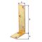 Balkenwinkel L150x75mm B.40mm ungleichschenklig STA roh galv.verz.d.pass.GAH - VPE: 20