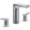 VB Dreiloch-WT-Armatur Antao 404x158x 164mm m Push-Open-Ablaufgarnitur Chrom