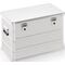 Aluminiumbox L582xB385xH397mm 76l m.Klapphebelverschlüssen m.Bohrungen