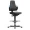 Arbeitsdrehstuhl Nexxit Gleiter+Fußring Kunstleder schwarz Griff blau 570-820mm