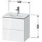 Duravit WTU Compact L-CUBE 500x520x421mm 2 Schubk taupe supermatt