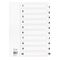 Soennecken Register Mylar 1605 1-10 weiß