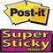 Post-it Super Sticky Notes 4690S3MI 101x152mm f.sort. 3 St./Pack.