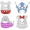 Squishmallows-D100 12,5cm 4er Set sort.