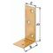 Balkenwinkel 80x120x35mm Stahl roh galv. gelb verz. GAH, 1 Stück