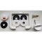 Rosettengarnitur 0009, U-Form, Bad, 8 mm, DIN links / rechts, weiß