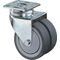 Doppel-Lenkrolle 50mm 60kg o.Festst.Gum.grau 60x60mm BS ROLLEN