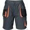 Shorts Gr.50 dunkelgrau/schwarz/orange 270g/m2 65%PES/35%CO 8Taschen