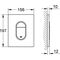 Grohe WC-Betätigung ARENA C 156x197mm senkrechte Montage, mattchrom