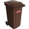 Müllgroßbehälter 240l HDPE braun fahrbar,n.EN 840 SULO