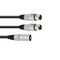 OMNITRONIC Adapterkabel XLR(M)/2xXLR(F) 0,5m sw