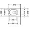 Duravit Wand-WC ME by Starck tief, 370x570mm weiß/weiß seidenmatt WG