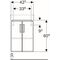 Eck-HWB-Uschr. RENOVA COMPACT 425x604x330mm Front Lack weiß hochglanz