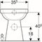 Geberit St.WC flach RENOVA COMFORT erhöht barrierefr Abgang horizontal weiß