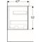 Geberit Seitenschrank ACANTO 450x520x476mm La ma sw Fr Glas schwarz