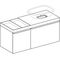 Geberit Waschtischunterschrank CITTERIO 1184x543x504mm Abl. li Fr Gl taupe/Korpu