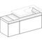 Geberit Waschtischunterschrank CITTERIO 1334x554x504mm Abl. li Fr Gl schwarz/Kor