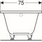 Geberit Rechteckbadewanne RENOVA 1600x750mm weiß