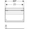 Geberit WT-Unterschrank RENOVA PLAN m 1 Schubl. 900x606x446mm Lack lava matt