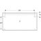 Geberit Lichtspiegel OPTION BASIC SQUARE LED-Bel oben Alu eloxiert 1400x700x32mm