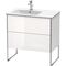 Duravit Waschtischunterbau XSQUARE 832x810x478mm Be links taupe supermatt