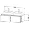 Duravit Waschtischunterbau XSQUARE 400x1400x548mm f 2 Becken weiß supermatt