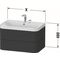 Duravit Waschtischset HAPPY D.2 PLUS 775x490mm ein Hahnloch weiß supermatt