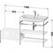 Duravit Waschtischset HAPPY D.2 PLUS 1400x490mm ein Hahnloch taupe supermatt