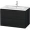 Duravit Waschtischunterbau L-CUBE 820x481mm 2 Schubk we s-matt ES NB mitte