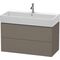 Duravit Waschtischunterbau L-CUBE 984x459mm 2 Schubk ta s-matt ES Ah mitte