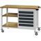Werkbank B1200xT540xH880mm Buche Multiplex lichtgrau/grau 5 Schubl.