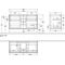 V&B Waschtischunterschrank FINION 1200x603x501mm AP Glas bl ma wh ma lacq.