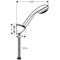 HG Brauseset CROMETTA 85 MONO Metaflex Brauseschlauch 1250mm chrom