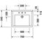 Duravit Waschtisch STARCK 3 VITAL m ÜL HLB 700x545mm 1 HL SeiSp li we WG