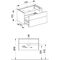 Keuco Waschtischunterbau ROYAL REFLEX 796x450x487mm magnolie