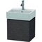 Duravit Waschtischunterbau L-CUBE 400x434x341mm Ans re Ei dunkel gebürstet