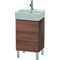 Duravit Waschtischunterbau L-CUBE 593x434x341mm Ans rechts nussbaum natur