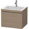 Duravit Waschtischunterbau L-CUBE m WT Vero Air 500x600x480mm 3 HL sw hgl