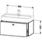 Duravit Waschtischunterbau BRIOSO Gri Frontfarbe 442x984x459mm lichtbl ma