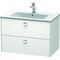 Duravit Waschtischunterbau BRIOSO Griffe chrom 553x820x479mm weiß matt