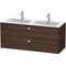 Duravit Waschtischunterbau BRIOSO 553x1290x479mm, Griffe chrom weiß matt