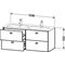 Duravit Waschtischunterbau BRIOSO 553x1290x479mm Gri Frontfarbe betongr ma