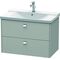 Duravit Waschtischunterbau BRIOSO Griffe chr 561x820x479mm betongrau matt