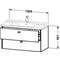 Duravit Waschtischunterbau BRIOSO Griffe chrom 561x1020x479mm weiß matt