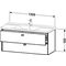 Duravit Waschtischunterbau BRIOSO Gri Frontfarbe 561x1220x479mm betongr ma